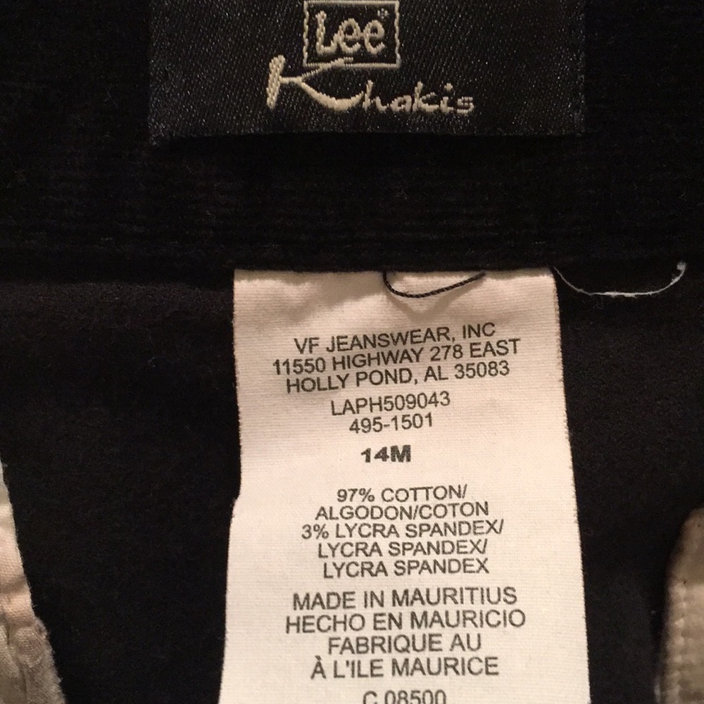 Lee Khakis Black Corduroy Pants - Picture 4 of 4
